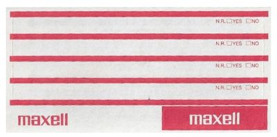 Maxell / Set of 4 Stickers for Cassettes
