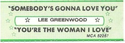 Greenwood, Lee / Somebody&#39;s Gonna Love You (1983) / MCA 52257 (Jukebox Title Strip)