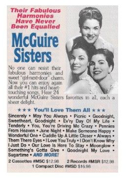 McGuire Sisters, The / Their Fabulous Harmonies Have Never Been Equalled
