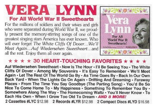 Lynn, Vera / For All World War II Sweethearts