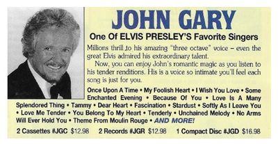 Gary, John / One of Elvis Presley&#39;s Favorite Singers