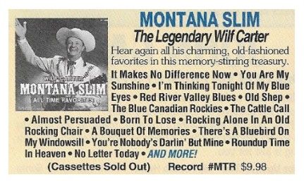Montana Slim / The Legendary Wilf Carter