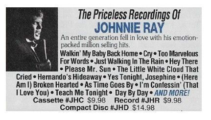 Ray, Johnnie / The Priceless Recordings of Johnnie Ray
