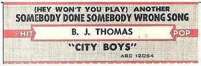 Thomas, B.J. / (Hey Won&#39;t You Play) Another Somebody Done Somebody Wrong Song (1975) / ABC 12054 (Jukebox Title Strip)