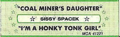 Spacek, Sissy / Coal Miner's Daughter (1980) / MCA 41221 (Jukebox Title Strip)
