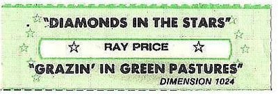 Price, Ray / Diamonds in the Stars (1981) / Dimension 1024 (Jukebox Title Strip)
