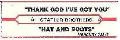 Statler Brothers, The / Thank God I&#39;ve Got You (1976) / Mercury 73846 (Jukebox Title Strip)