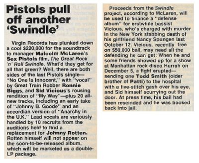 Sex Pistols / Pistols Pull Off Another 'Swindle' (1979)