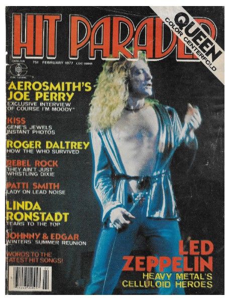 Led Zeppelin / Hit Parader Cover Photo (1977)