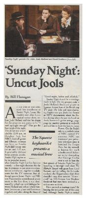 Holland, Jools / Sunday Night: Uncut Jools-with Dr. John-David Sanborn (1989)