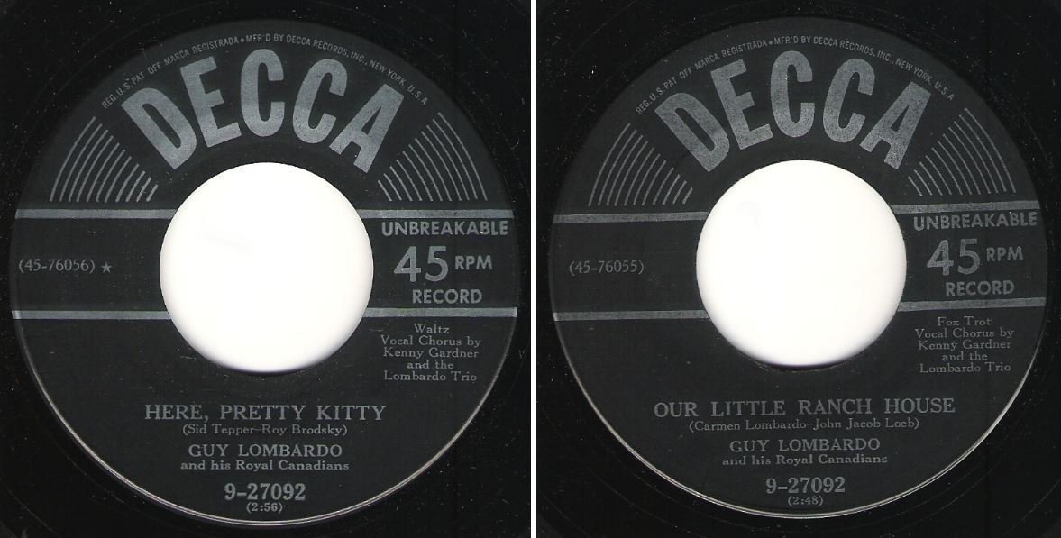 Lombardo, Guy / Our Little Ranch House (1950) / Decca 9-27092 (Single, 7&quot; Vinyl)