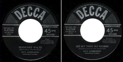 Lombardo, Guy / Tennessee Waltz (1950) / Decca 9-27336 (Single, 7&quot; Vinyl)