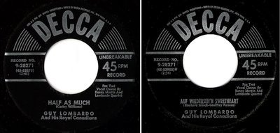 Lombardo, Guy / Half As Much (1952) / Decca 9-28271 (Single, 7&quot; Vinyl)