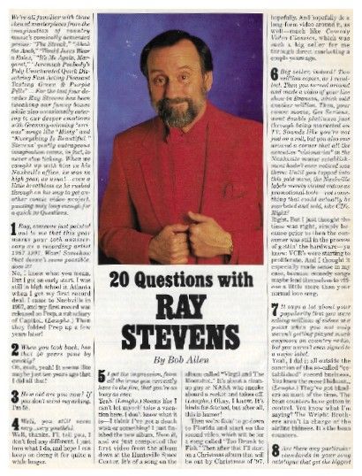 Stevens, Ray / 20 Questions with Ray Stevens (1997)
