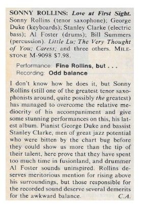 Rollins, Sonny / Love at First Sight (1981)
