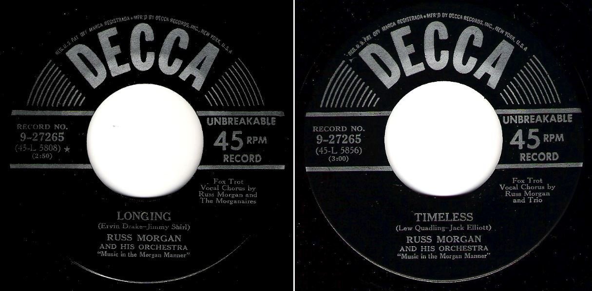 Morgan, Russ / Longing (1955) / Decca 9-27265 (Single, 7&quot; Vinyl)