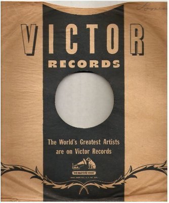 Victor / The World&#39;s Greatest Artists Are On Victor Records / Tan-Black (Record Company Sleeve, 10&quot;)