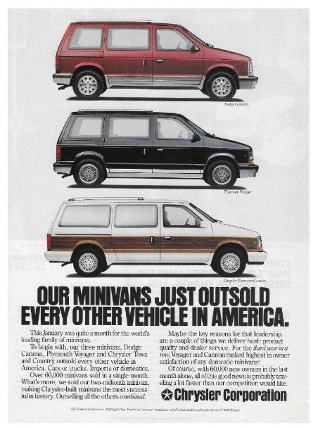 Chrysler / Our Minivans Just Outsold Every Other Vehicle in America (1989)