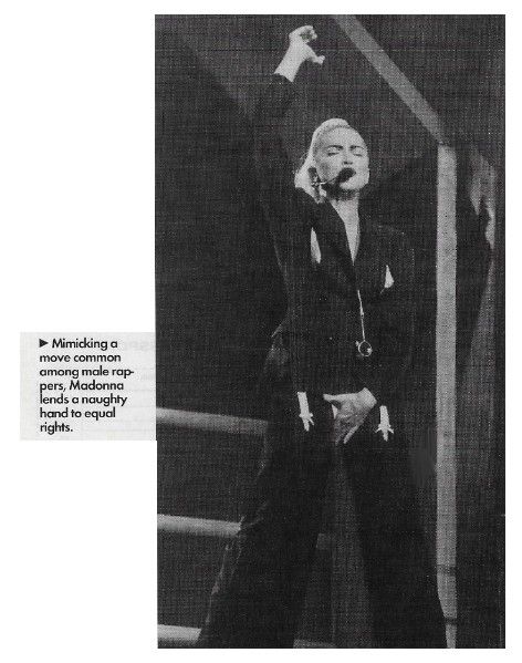 Madonna / Mimicking a Move Common Among Male Rappers (1990)