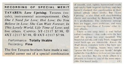 Tavares / Love Uprising (1981)