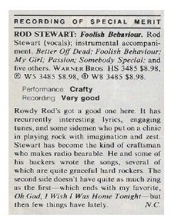 Stewart, Rod / Foolish Behaviour / 1981