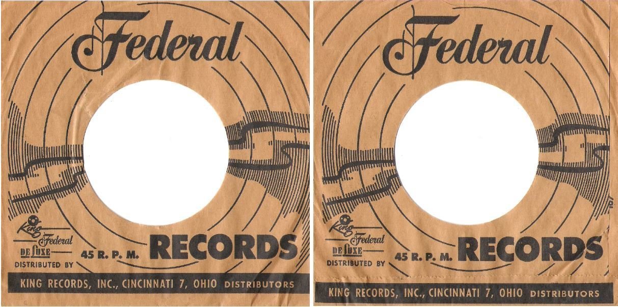 Federal / Tan-Black / Federal 45 R.P.M. Records (Record Company Sleeve, 7")