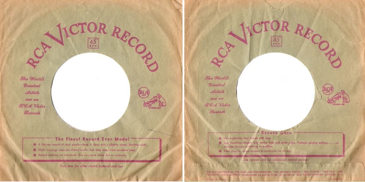 RCA Victor / RCA Victor Record / Greenish-Gray (Record Company Sleeve, 7")