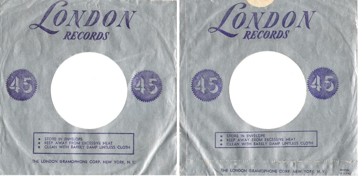 London / London Records / Silver-Dark Blue-Glossy (Record Company Sleeve, 7")