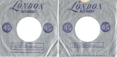 London / London Records / Silver-Dark Blue-Glossy (Record Company Sleeve, 7")