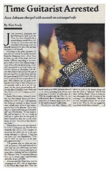 Johnson, Jesse / Time Guitarist Arrested (1991)
