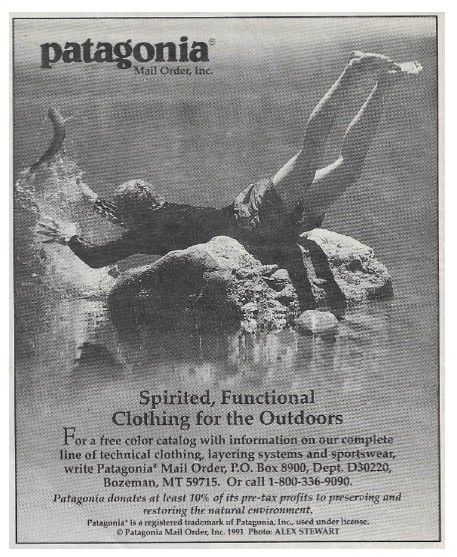 Patagonia / Spirited, Functional Clothing for the Outdoors (1991)