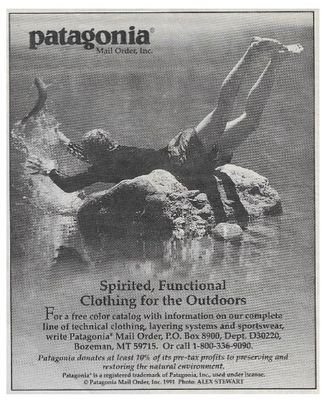 Patagonia / Spirited, Functional Clothing for the Outdoors (1991)
