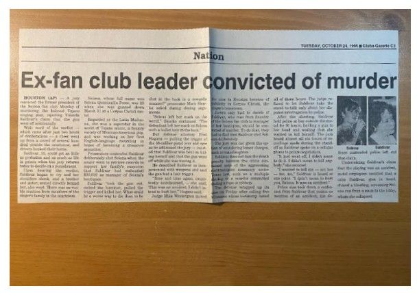 Selena / Ex-Fan Club Leader Convicted of Murder (1995)