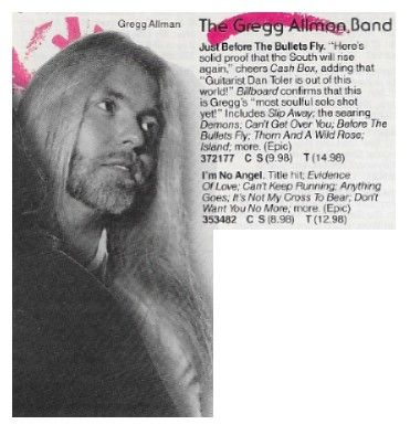 Allman, Gregg / Just Before the Bullets Fly (1988)