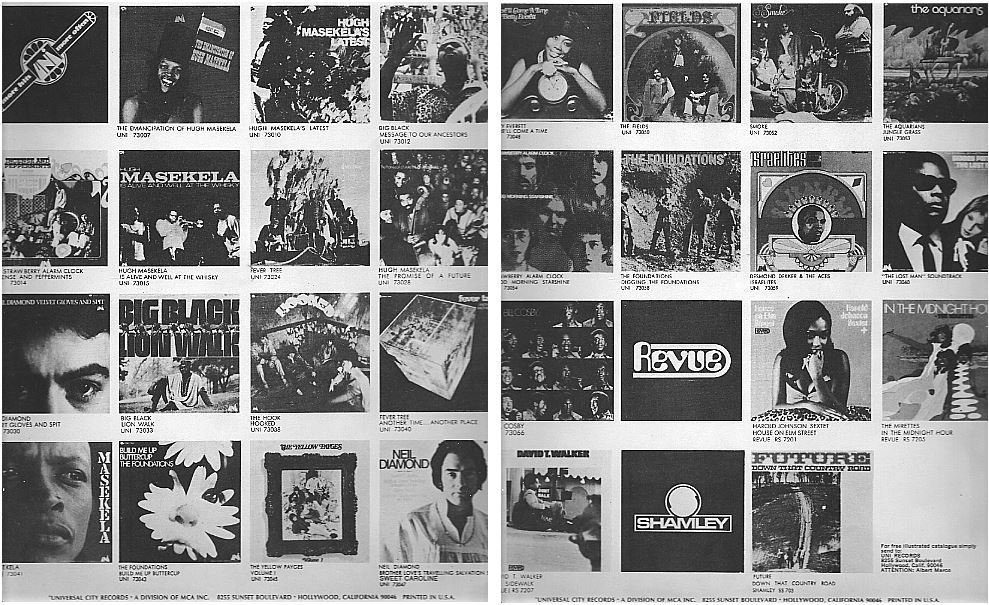 Uni / Shows 30 LP's - White and Black (Record Company Inner Sleeve, 12")