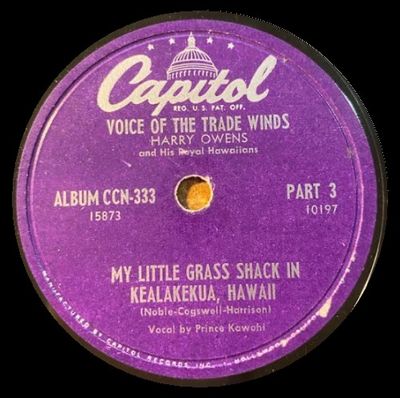 Owens, Harry / My Little Grass Shack in Kealakekua, Hawaii (1953)