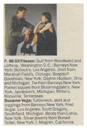 Vega, Suzanne / With Gil Friesen (1986) - Fashion