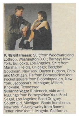 Vega, Suzanne / With Gil Friesen (1986) - Fashion