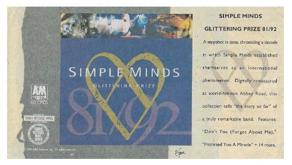 Simple Minds / Glittering Prize (1992) - Tower Records