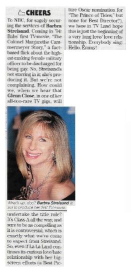 Streisand, Barbra / Babs&#39; First TV Movie (1993)