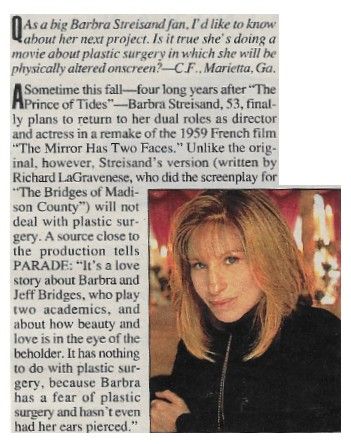 Streisand, Barbra / Fear of Plastic Surgery (1995)