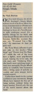 Simple Minds / New Gold Dreams (81-82-83-84) (1983) - by Nick Burton