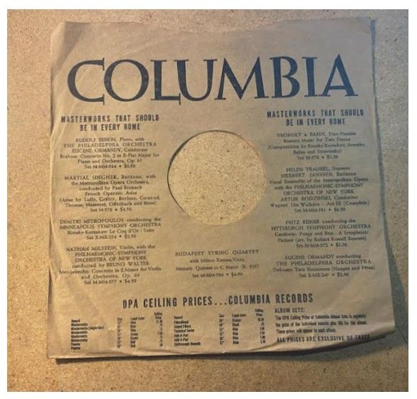 Columbia / Masterworks That Should Be in Every Home (1945) - Rudolf Serkin