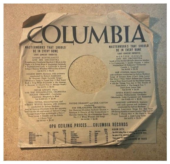 Columbia / Masterworks That Should Be in Every Home (1945) - Light Concert Favorites