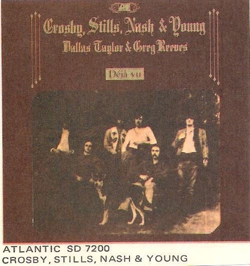 Crosby, Stills, Nash + Young / 1970 Magazine Ad for "Deja Vu" LP