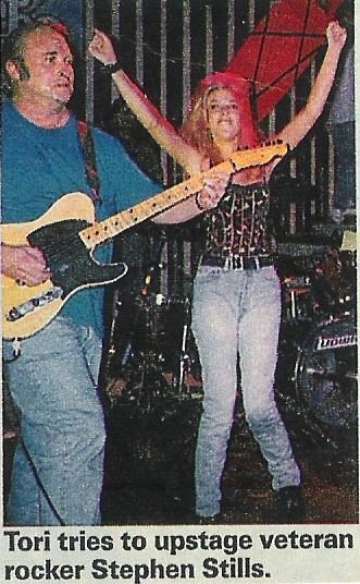 Stills, Stephen / On Stage with Tori Spelling / 1993 Magazine Photo