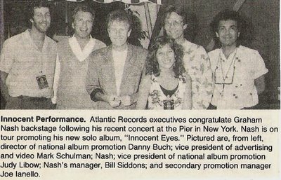 Nash, Graham / Innocent Perfomance (1986) / Magazine Photo with Caption