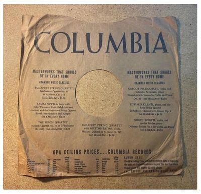 Columbia / Masterworks That Should Be in Every Home (1945) - Budapest String Quartet