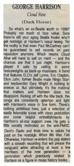 Harrison, George / Cloud Nine (1987)