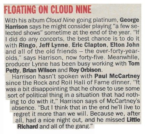 Harrison, George / Floating On Cloud Nine (1988)